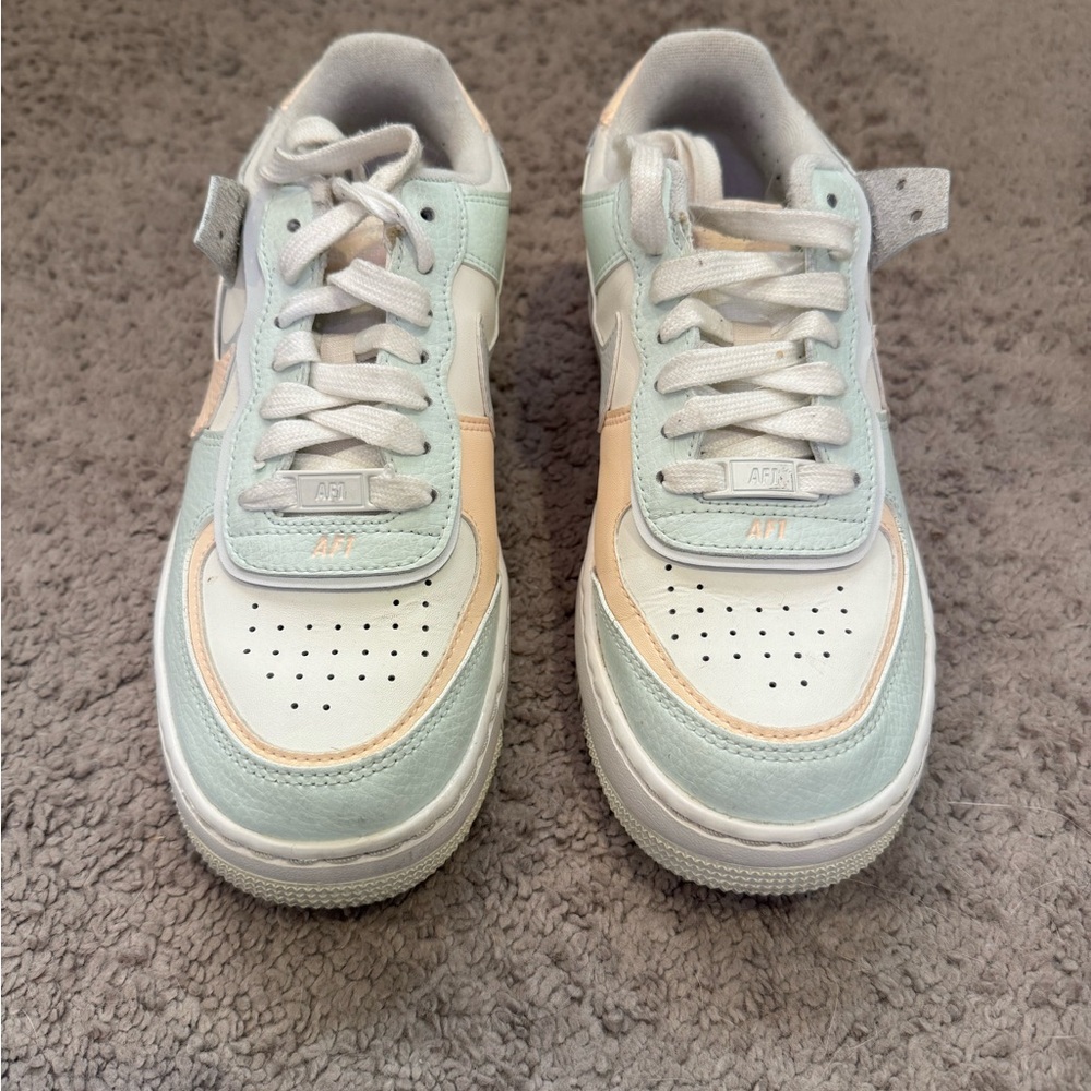 Peach/Mint Green Nike Sneakers